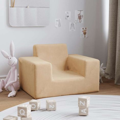 Canapé pour enfants,Sofa pour Salon,Banquette Crème Peluche douce CFW490753 (1/5)
