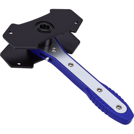 Outil de compression d'étrier de frein, compresseur de piston réglable à 360°, outils de réglage de frein pour monocylindre, bicylindre et quadruple, avec plaques d'acier supplémentaires (grand modèle (1/5)