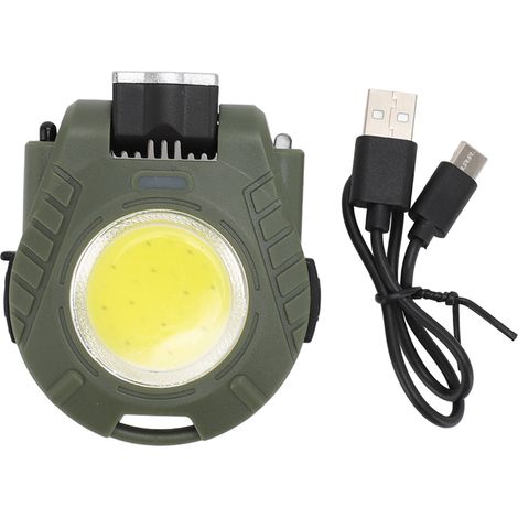 Ortviai Lampe de travail COB portable avec base magnétique, 500 lm, étanche IPX5, vert, pour réparation et urgence