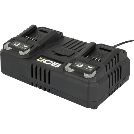 JCB 18V Doppelschnellladegerät 4,5 A Professional 18 Volt Akku System (1/5)