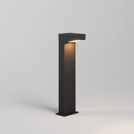 Forward Paletto Luminoso a LED Asimmetrico per Esterni, Struttura in Alluminio Nero, 13W 3000K, Altezza 50 cm, Ideale per Camminamenti e Giardini