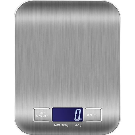 Báscula electrónica de cocina comercial de 5 kg/0,1 G Báscula de cocina multifuncional de acero inoxidable Báscula de cocina electrónica de alta precisión para repostería doméstica