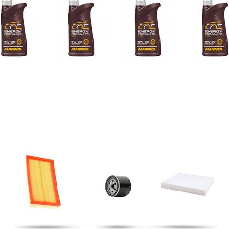 Kit tagliando 3 FILTRI e 4L OLIO compatibile con Ford Focus C-Max 1.6 Ti-VCT 85kw dal 2004 (1/4)