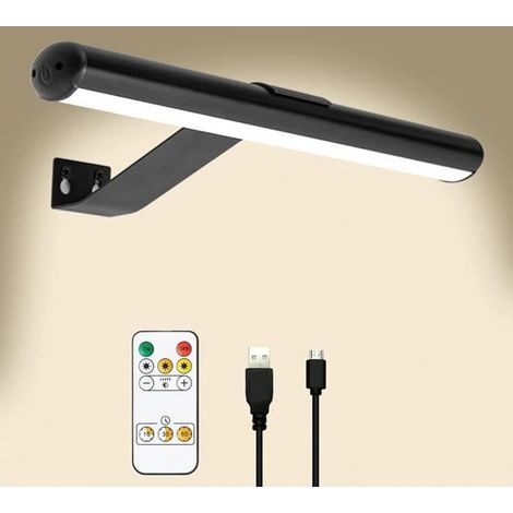 Bardusch-Lampe Murale à Télécommande - LED - Rechargeable - 300 Lumens - 3 Couleurs d\'Éclairage - Design Contemporain (1/4)