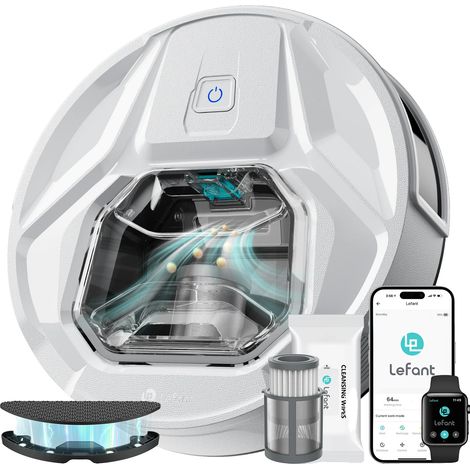 Robot aspirapolvere, potenza di aspirazione 6000 Pa, navigazione intelligente, M320-WHITE (1/2)