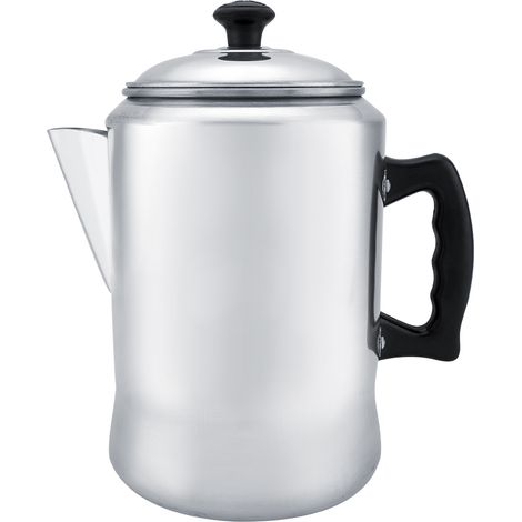 Aluminum Alloy Coffee Maker Pot Percolator Tea Kettle Stove Top with Lid (1/5)