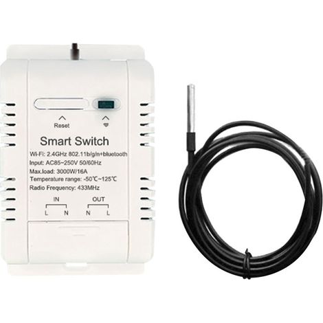 Aplicación móvil Tuya WiFi para interruptores automáticos inteligentes con medición de temperatura en tiempo real y estadísticas de consumo eléctrico (día/mes/año). (1/5)