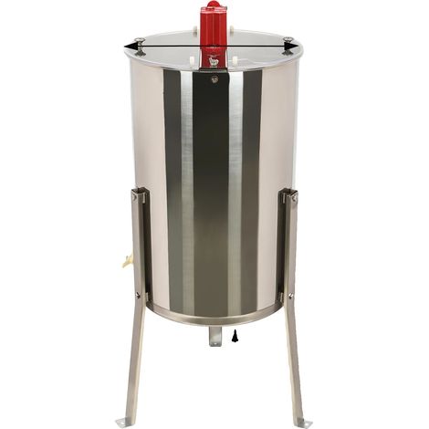 Extracteur de miel manuel, capacité de 3 cadres, design en acier inoxydable durable