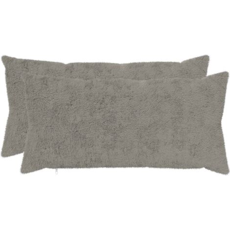 vidaXL Funda de almohada 2 uds. HEERLEN Gris Claro 40 x 80 cm (1/2)