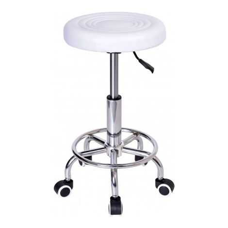 Tabouret de coiffure cosmétique blanc Monza (1/5)