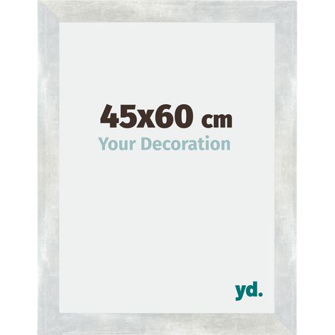 Cadre Puzzle 45x60 cm - Argent Brillant Vintage - MDF - Mura. (1/5)
