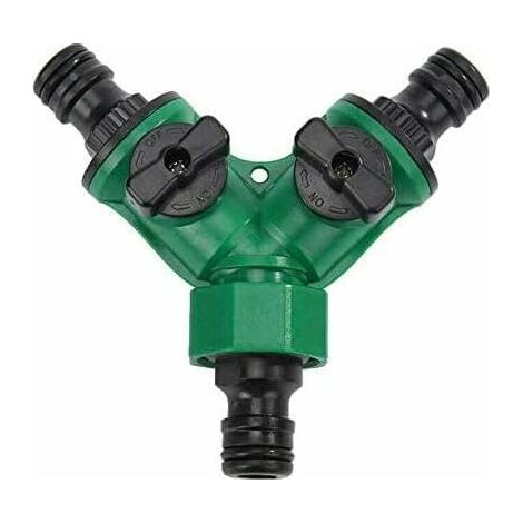 3/4" Y-2-Wege-Schlauchverteiler, Wasserverteiler für alle Wasserhähne, universell, verstellbar (1/5)