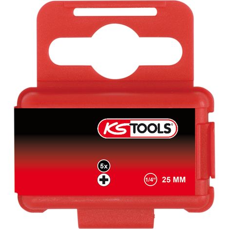 KS Tools 1/4 TORSIONpower Bit, 25 mm, PH1, 5er Pack
