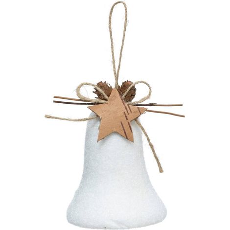 Baumschmuck Glocke Schnee weiß 10cm - Atmosphera créateur d'intérieur