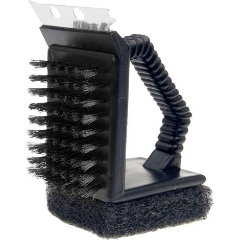 Cepillo para limpiar parrilla Master Grill MG230, herramienta para limpieza de parrillas, cerdas duraderas, fácil de usar, color negro