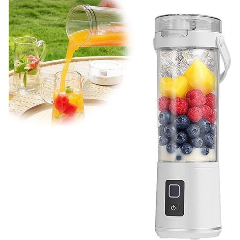 Tragbarer Mixer – Mini-USB-Zitruspresse – Wiederaufladbarer Personal Blender – Für Zuhause, Büro & Reisen – 265 x 83 x 95 mm – 600 ml – Weiß (1/5)