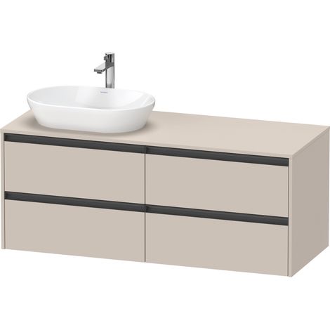 Duravit Ketho.2 bâti-support pour lavabo, découpe de la vasque à (1/2)