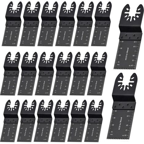 RHG Lot de 20 lames de scie oscillante universelle à dégagement rapide pour DeWalt, Bosch, Fein, Makita, Multimaster Dremel 35 mm