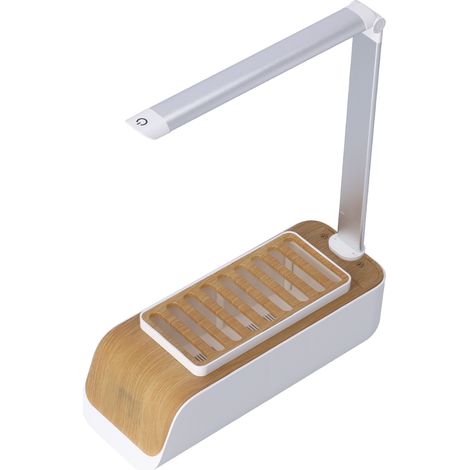 Lumière de croissance LED pour plantes, lampe hydroponique de bureau pour semis, décoration pour succulentes, potager intérieur sans terre, bois blanc, alimentation USB (sans terre de culture). (1/5)