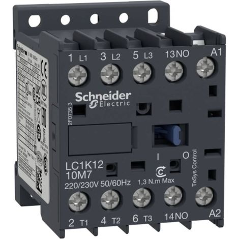 Contattore di potenza 12A 3P 24V AC 1Z 0R LC1K1210B7 (1/2)