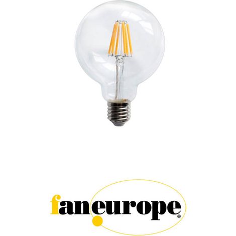 Lampadina led E27 Filamento 8w GLOBO in bianco caldo, naturale, freddo Intec SMD Bianco naturale