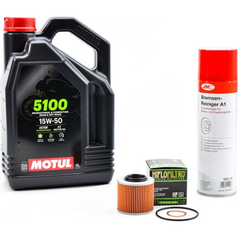 Kit Entretien Vidange pour BMW F 650 GS DAKAR de 2004 à 2007 - MOTUL 5100 15W50 4L