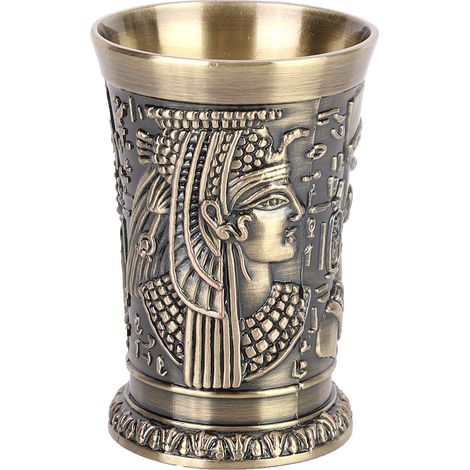 Coupe à vin vintage style égyptien, gobelet métal artisanal décoration cadeau ornement maison (1/5)