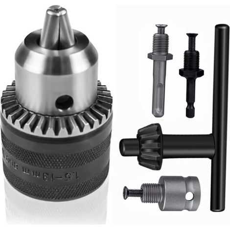 Mandrin à Clé 1.5-13mm Adaptateur SDS-Plus Mandrin de Perçage 1/2''-20UNF Mandrin à Serrage Rapide (1/5)