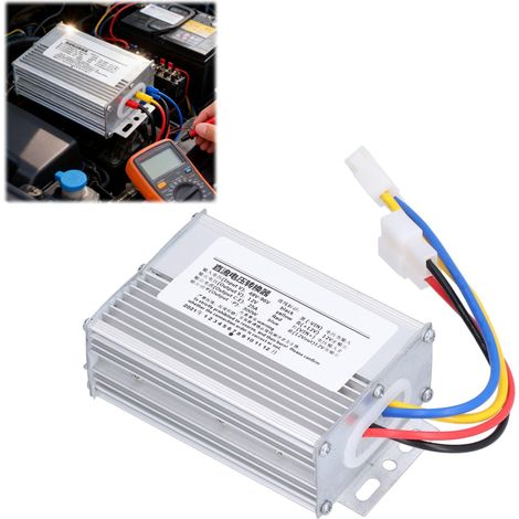 Convertisseur DC,Module Abaisseur de Puissance 48V-96V à 12V 25A 300W en Alliage d'Aluminium, Régulateur de Tension Stable pour Moteurs Électriques et Panneaux Solaires (1/5)