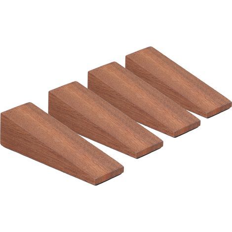 dunkelbraune Türstopper aus Holz, dreieckig, rutschfest, für Schlafzimmer, Wohnzimmer, Badezimmer (1/5)