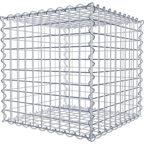 Gabiondeco - Gabion 50 cm x 50 cm x 50 cm (L x H x P). mailles 5 x 5 cm. Spirale - Made in Germany