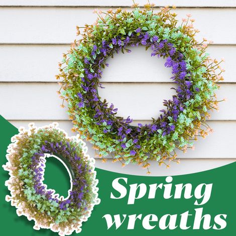 Guirlande De Fleurs Artificielles - 42 cm - Pour Porte D'Entrée Mur Intérieur Extérieur - Décoration Printemps Fête Mariage - 1 Pièce (1/5)