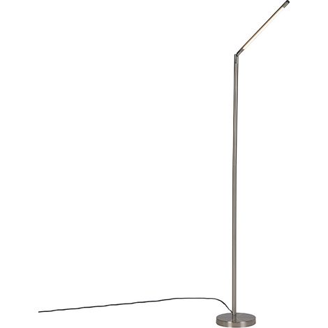 QAZQA Lámpara de pie moderna de acero con LED - Berdien
