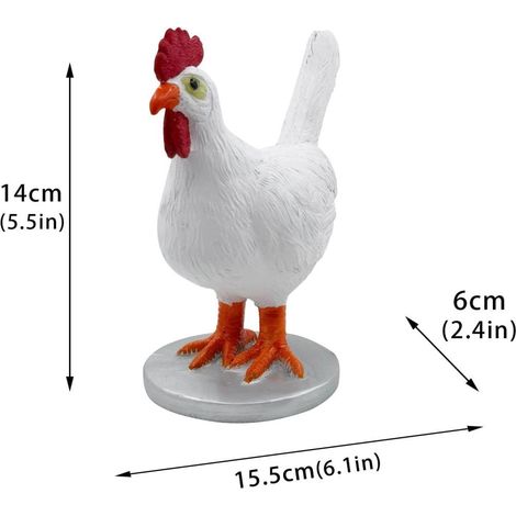 Lampe LED poule en résine réaliste pondeuse d'œufs, veilleuse, décoration pour Pâques, Halloween, Noël, chambre ou maison (1/5)