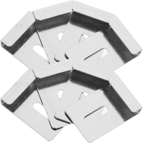 Lot de 8 pinces en acier inoxydable pour miroir support (1/5)