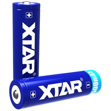 Batteria al litio 3.6v 18650 3500mah +pcb con Teton Xtar Lc18650/3500/xtar