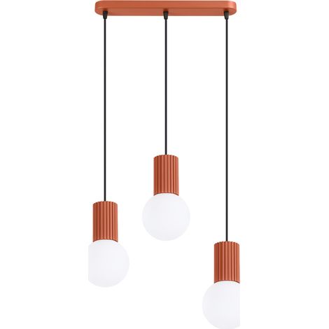 Lampade a sospensione Halo ocra rossa 40x120x6cm Sollux (1/5)