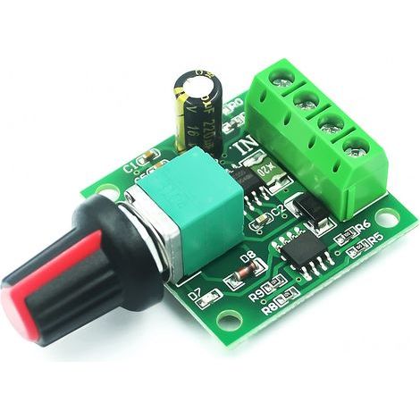 2 unidades de controlador de velocidad PWM de 1,8 V, 3 V, 5 V, 6 V, 7,2 V y 12 V, 2 A, regulador de voltaje para motor de CC, regulador de voltaje LED, atenuador, interruptor de control ajustable (1/5)