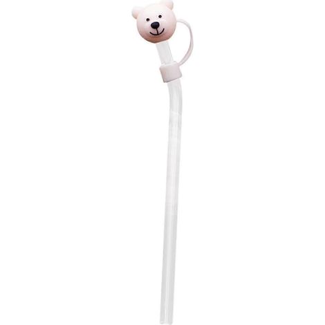 Bouchons de paille, accessoires en silicone pour tasses et bouteilles, résistants aux éclaboussures-Bear (1/5)