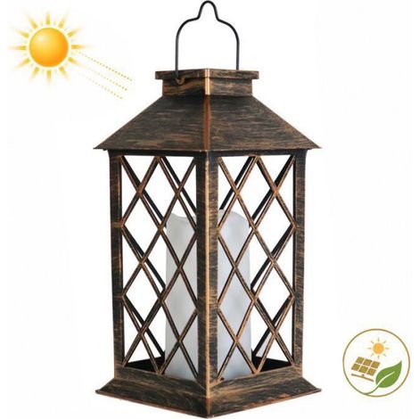 Lampe Solaire Exterieur 28x14cm Jardin Terrasse Balcon Cadeau Maison lampe decoration jardin Éclairage nocturne matériau en verre (1/3)