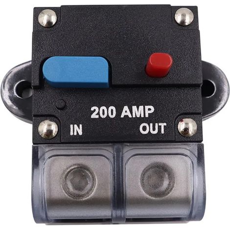 2 Stück selbstwiederherstellender Auto-Leistungsschalter, 1 Stück, Audio-Batterieanschluss-Leistungsschalter, Sicherungshalter, automatischer Schaltsockel (Farbe: 80 A, 1 Stück)