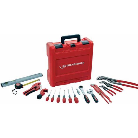 Rothenberger – Coffret multi-outils 18 pièces pour installation – Outils en ABS pour chantiers – 1000001955