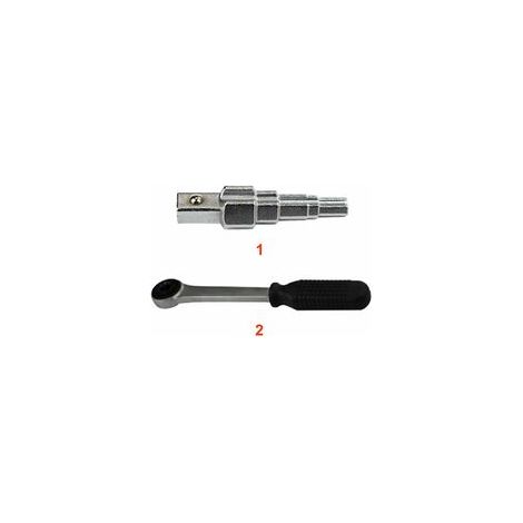 CCYKXA 2pcs Clé Étagée Multi-usage à Cliquet pour Radiateur Robinetterie Tuyauterie en Acier au Carbone