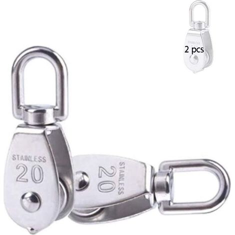 Poulie en Acier Inox 304 M20 Poulie de Levage 2 Pièces