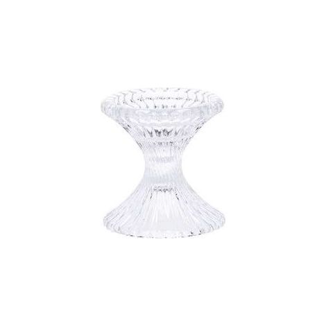 Portacandele Decorativa in Vetro Smella Diametro 10 cm Altezza 10,5 cm (1/2)