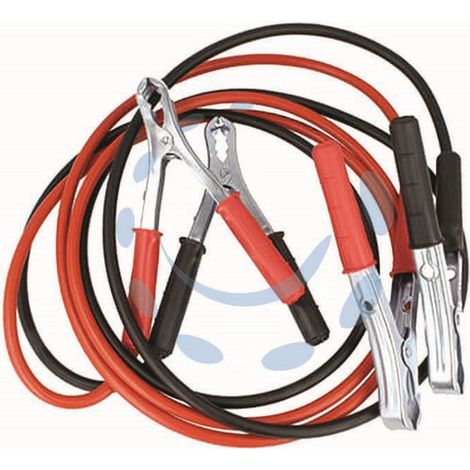 CAVI COLLEGAMENTO AUTO - MT.2,5 SEZIONE MMQ.16 - PINZE ROSSO+NERO 120AMP