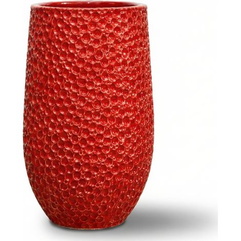 Provencelia Pflanzkübel Paris Ø39 cm Höhe 63 cm frostbeständig, keramisch, handgefertigt, Rot (1/5)
