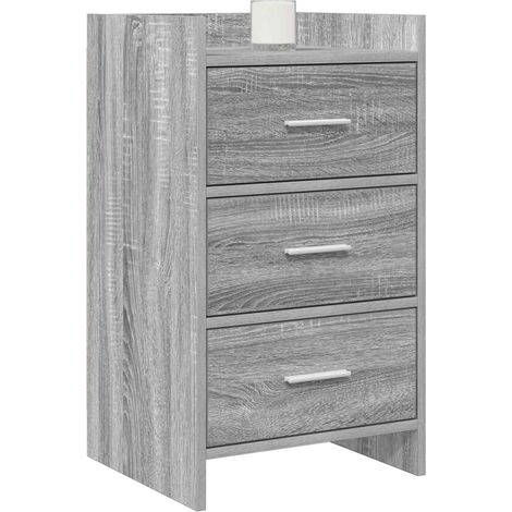 Maison Exclusive - Comodini Sonoma grigio 40 x 36 x 70 cm Legno ingegnerizzato (1/5)