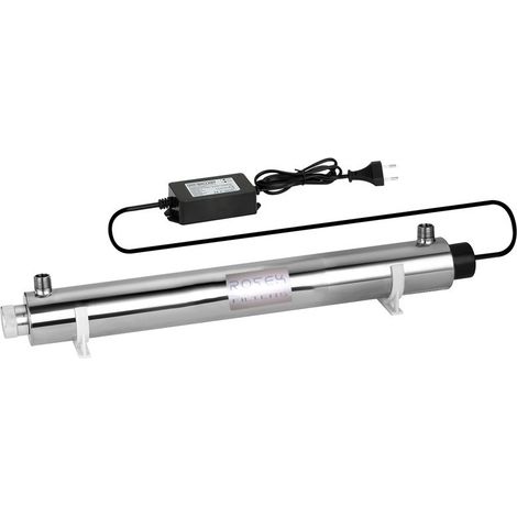 6 GPM 25W stérilisateur UV ultraviolet désinfection de l'eau en acier inoxydable 304 ROTEK
