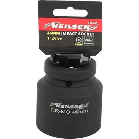 Neilsen 1" Drive Standard Shallow Square Metric Single Impact Socket 46mm (1/2)